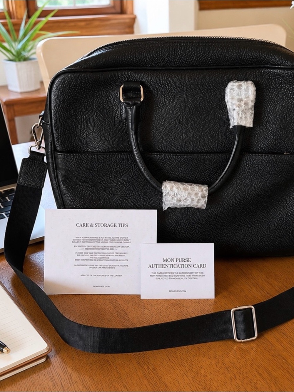 Brand New MON Genuine Leather with Authentication Card- Never Used